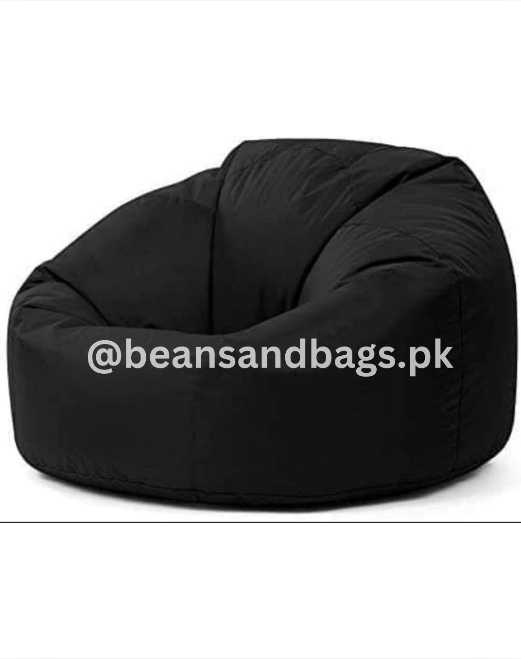 Giant bean bag - Solid Color - Black - With free foot stool