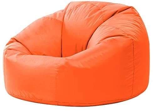 Orange Giant Bean Bag (free footstool included)