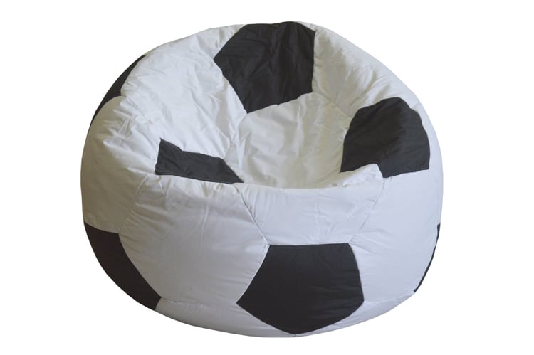 White And Black Football Beanbag