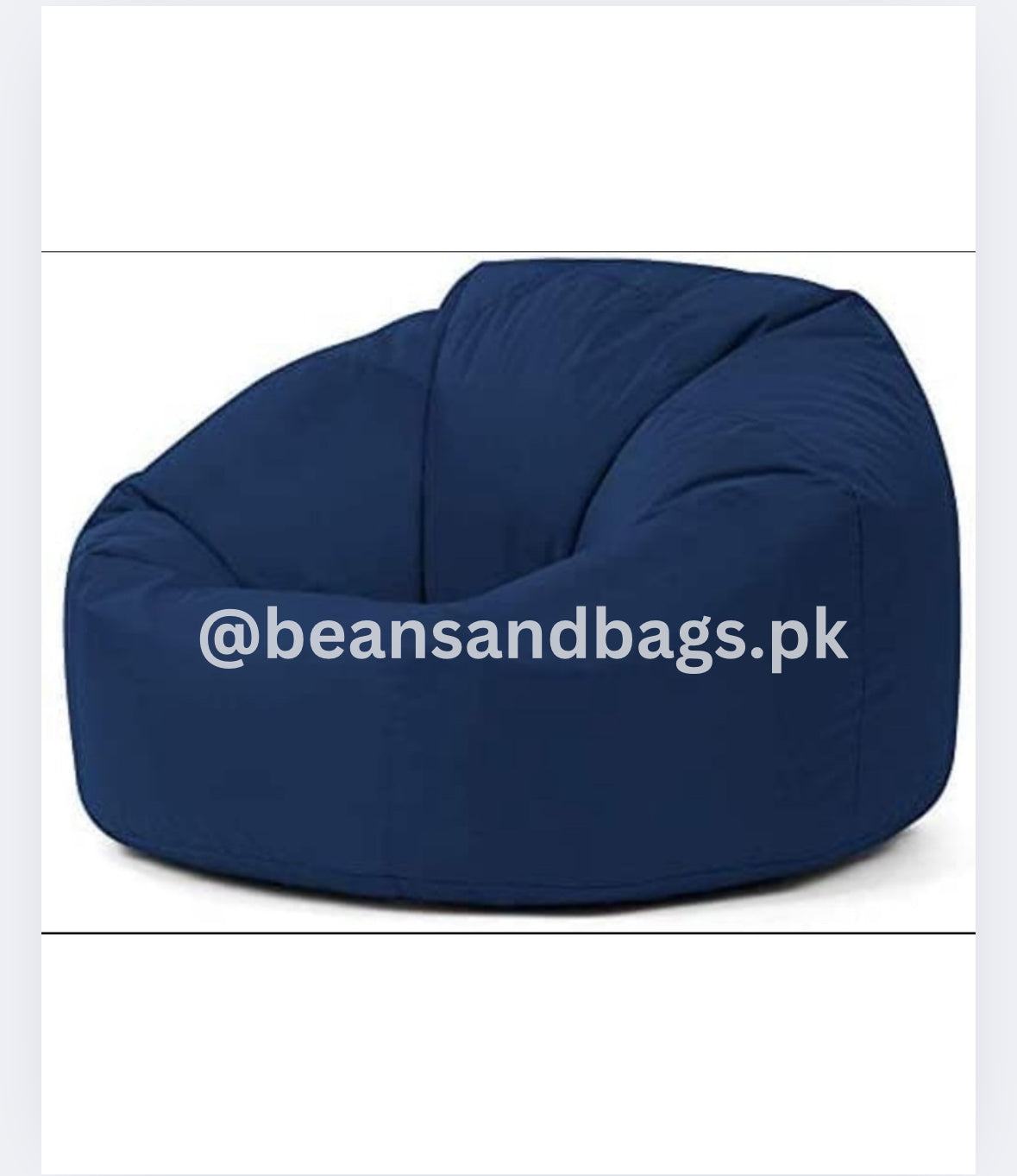 Giant bean bag - Solid Color - Navy blue - with free footstool