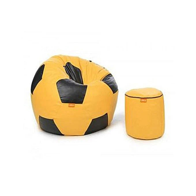 Yellow and Black Football Beanbag Parachute ( free footstool included)