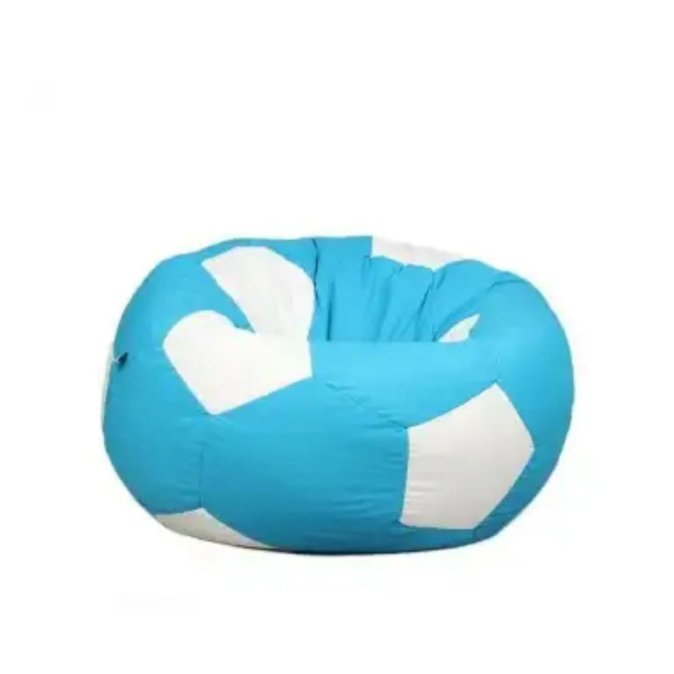 Light Blue and White Football Beanbag Parachute ( free footstool included)